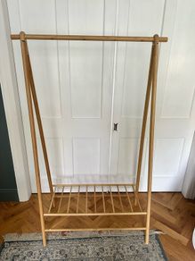 Folding Bamboo Clothes Rail