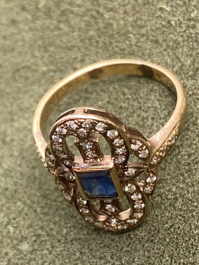 Ring Gold Sapphire Diamond Ring