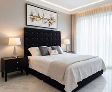King size bed  tall headboard base  and mattress