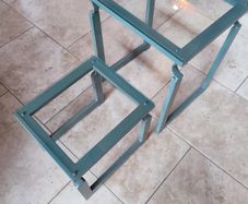 Side tables with glass tops