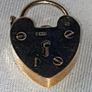 Pristine Vintage 9ct Gold Heart Padlock Charm Image 7
