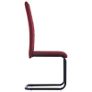 Cantilever Dining Chairs 2 pcs Wine Fabric Image 4