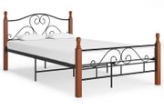 Bed Frame Black Metal 120x200 cm
