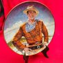 Two Franklin Mint Heirloom Collectible Decorative Plates. John Wayne, Image 3