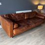 Leather 3 Seater Sofa Image 2