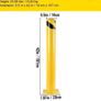 Safety Bollard, 42 Inch Height Bollard Post, 5.5 Inch Diameter Steel Pipe Safety Bollard Post, Yellow Steel Bollard, Steel Safety Bollard with 8 Anchor Bolts, Image 6