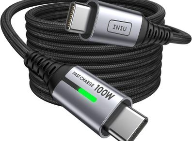 INIU USB C Cable, [2m] 100W Fast Charging USB C to USB C cable, Nylon Braided Phone Charger Type C Data Cord for iPhone 17 16 Pro Max, MacBook, iPad Air, Samsung S25 S24 Ultra, Google Pixel 9, Xiaomi