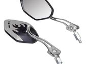 New Aluminum 2 Pcs Safety Adjustable Mirror Bike Bicycle Rear View Glass #1458