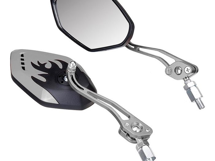 New Aluminum 2 Pcs Safety Adjustable Mirror Bike Bicycle Rear View Glass #1458
