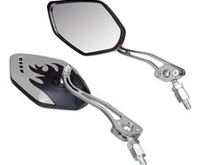 New Aluminum 2 Pcs Safety Adjustable Mirror Bike Bicycle Rear View Glass #1458