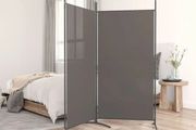 2-Panel Room Divider Anthracite 175x180 cm Fabric