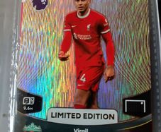 Virgil van Dijk Silver Limited Edition Panini Football Card