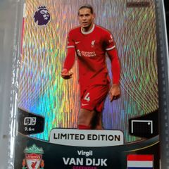 Virgil van Dijk Silver Limited Edition Panini Football Card