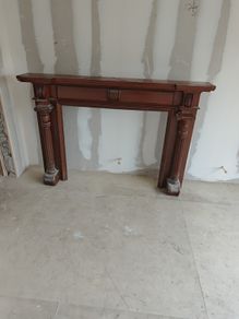 Solid mahogany fireplace