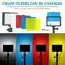 29423 Neewer 3 Packs 66pcs Tabletop LED Video Light with Mini Tripod Stand and Color Filters Image 4