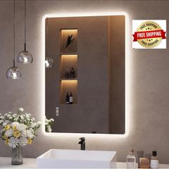 Bluetooth Bathroom-Mirror-with-LED-Lights 500x700 mm