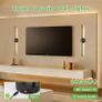 6600mAh Rechargeable Wall Lights, Dimmable Wall Lamp Wireless, 300 Rotation Modern Wall Sconces with Timer Function, USB Wall Mounted Bedside Lights with Remote Control, 2 Packs Image 2