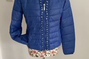 jacket white label brand premium brand size 12 royal blue with diamonte