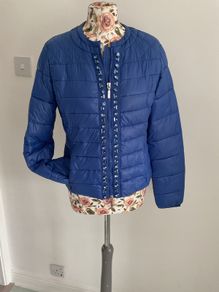 jacket white label brand premium brand size 12 royal blue with diamonte