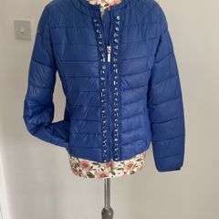jacket white label brand premium brand size 12 royal blue with diamonte