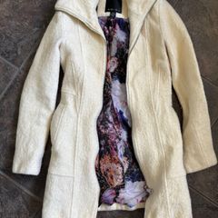 White woolen coat