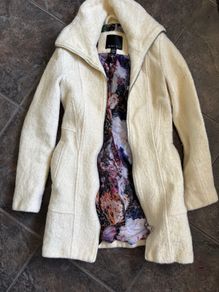 White woolen coat