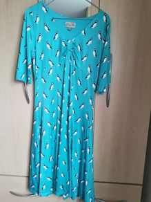 NEW - Lindy bop turquoise puffin dress UK 10-12
