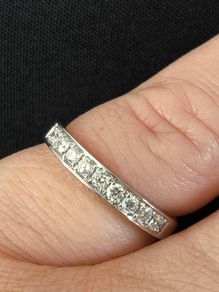 18ct white gold diamond eternity/wedding ring