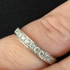 18ct white gold diamond eternity/wedding ring