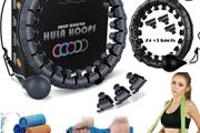 Smart Weighted Hula Hoop, Adjustable Fitness Exercise Weighted Hula Hoop - 27 Detachable Knots/Link