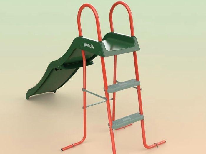 Haumea Freestanding Childrens 6ft Slide and Climbing Ladder - Suitable for 3 years Plus and Max User 50kg - 1 Year Warranty (Green Orange)