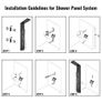 5 in 1 fashion Shower Tower Panel Stainless Steel with shower screen bathroom electric shower (FREE SHIPPING) Image 6