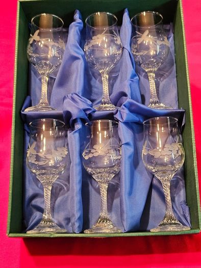 Set of 6 Penrose Glass Waterford Glasses - Irish Hand-Cut Crystal in Original Box