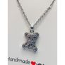 Unworn Cute Teddy Bear Pendant and Necklace Image 3