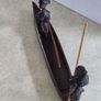 Ebony African caved Fishing Boat. Image 8
