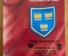 1992 Young Munster v Shannon RFC - Munster Senior Challenge Cup Final Programme