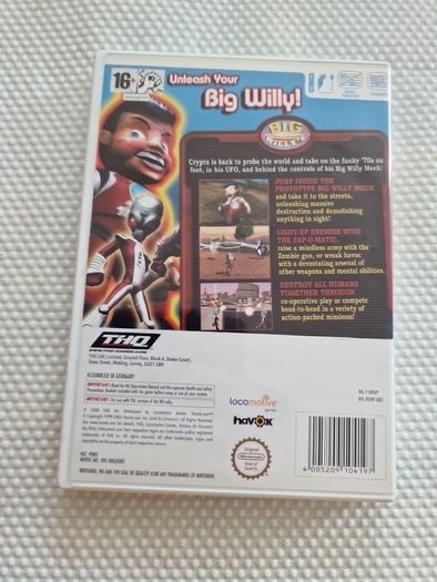 Destroy All Humans Big Willy Unleashed Nintendo Wii Games Original