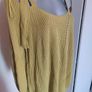 River Island lime cold shoulders oversized jumper would fit up to size UK22 EU50 Postage included Image 2