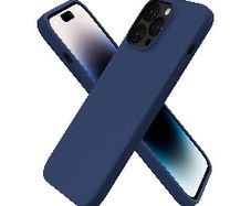 Liquid Silicone Case For Apple iPhone 14 Pro Max Luxury Thin Phone Cover Blue