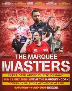 2 x Table Tickets Marquee Masters Cork