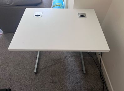 Office Desk  (80x60 cm) with Cable Management + Extra Spare Desktop Panel