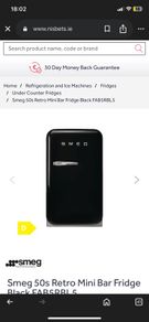 Smeg Black mini fridge