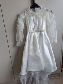 Monsoon Communion Flower Girl Lace Pearl Dress 8-9