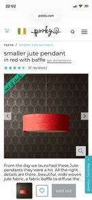 Pooky Jute Pendant Light in Red