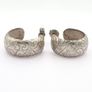Vintage 925 Sterling Silver Scroll Engraved Earrings Image 3