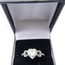 Vintage Sterling Silver 925 Hearts Shaped  Engagement Ring size R - 3,14g Image 3