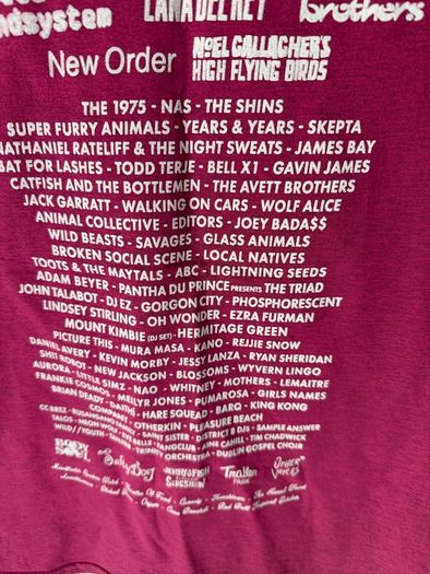 2016 electric picnic merchandise t shirt size small