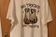 Dog T-Shirt | Ghost Shirt | No Tricks Just Treats T-Shirt