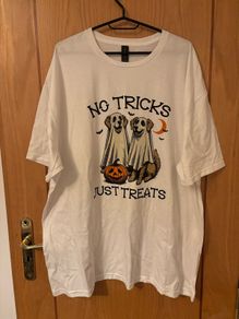 Dog T-Shirt | Ghost Shirt | No Tricks Just Treats T-Shirt