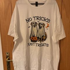 Dog T-Shirt | Ghost Shirt | No Tricks Just Treats T-Shirt